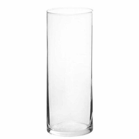 RED POMEGRANATE COLLECTION 9 in. Verre Glass Cylinder Vases - Set of 6 0100-0